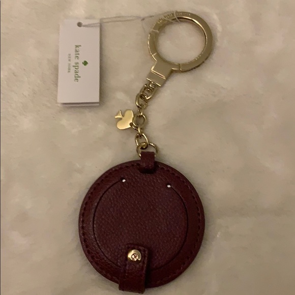 kate spade Accessories Burgundy Kate Spade Mirror Keychain Poshmark